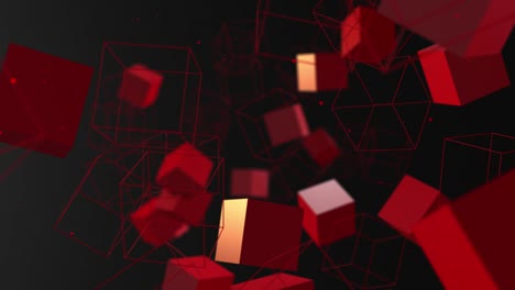 fondo de cubo volador abstracto 4k