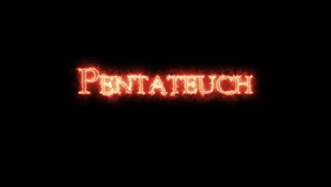 pentateuco escrito con fuego.