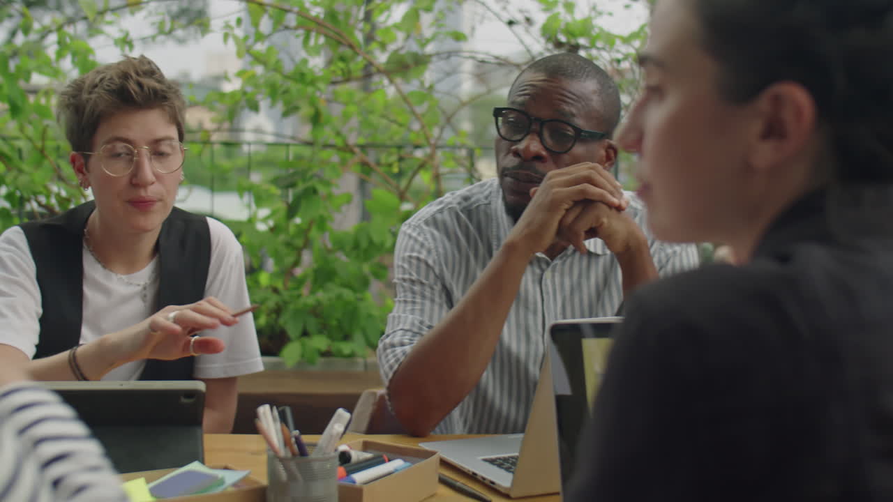 Team having a business meeting