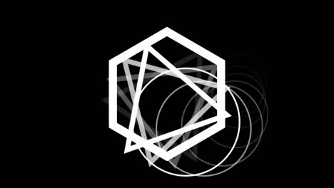 Animation-of-multiple-triangle-and-circle-outlines-over-hexagon-shapes-moving-in-seamless-loop