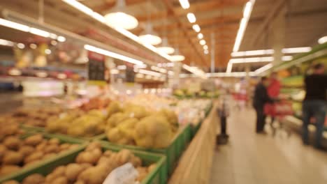 blurred background. fresh organic vegetables and fruits at the farmers market