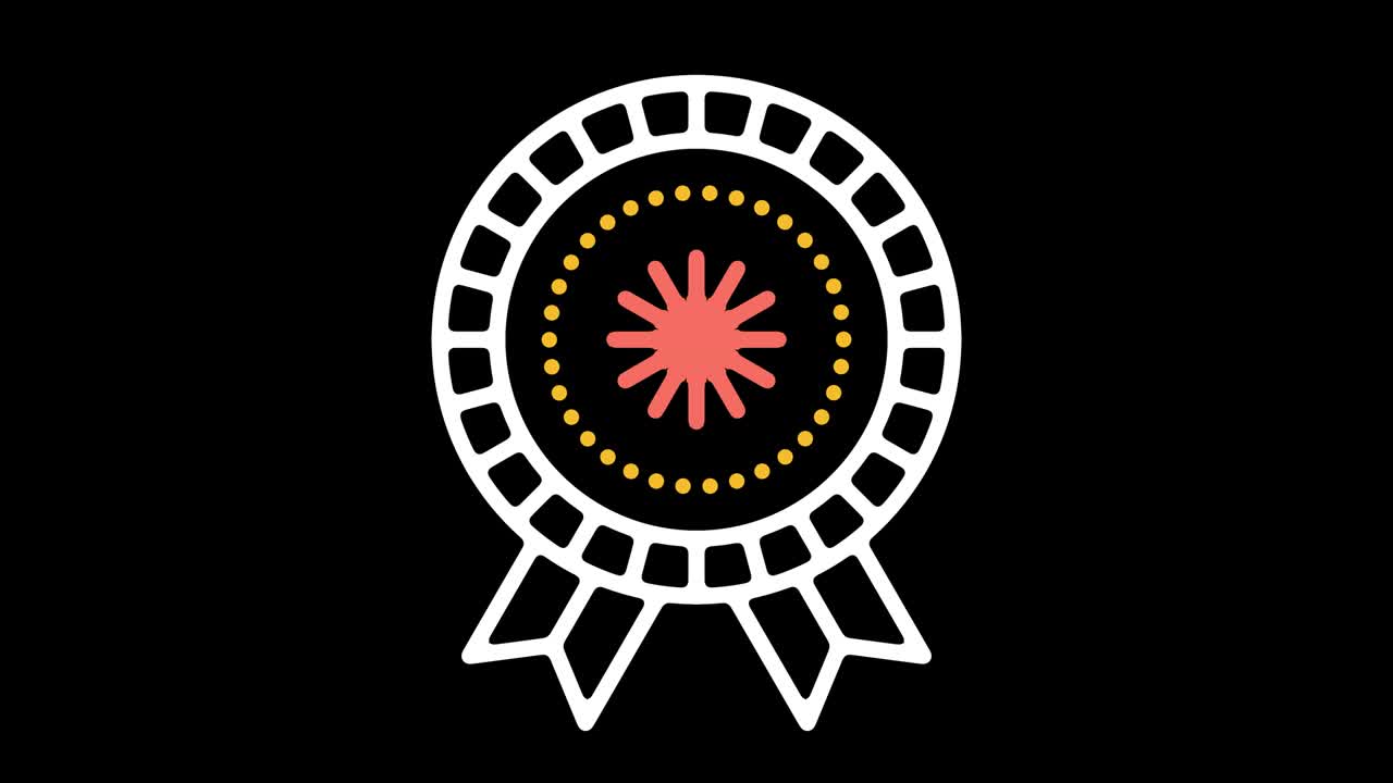 알파와 함께 훈련 성공 라인 아이콘 애니메이션