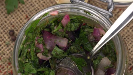 porción de chimichurri (con un bucle sin costuras)
