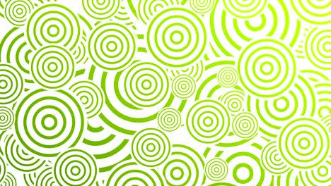 círculos retro verdes brillantes diseño de movimiento abstracto