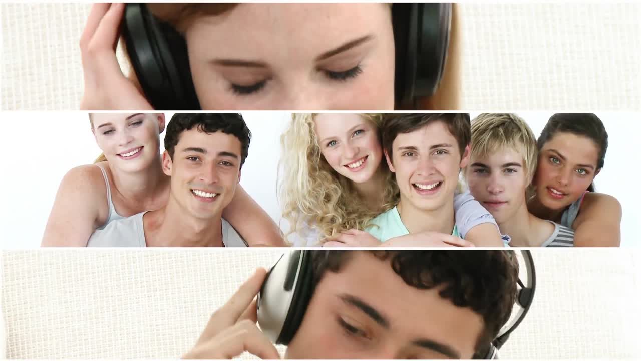 портрет группы подростков