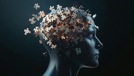 human head with puzzle pieces