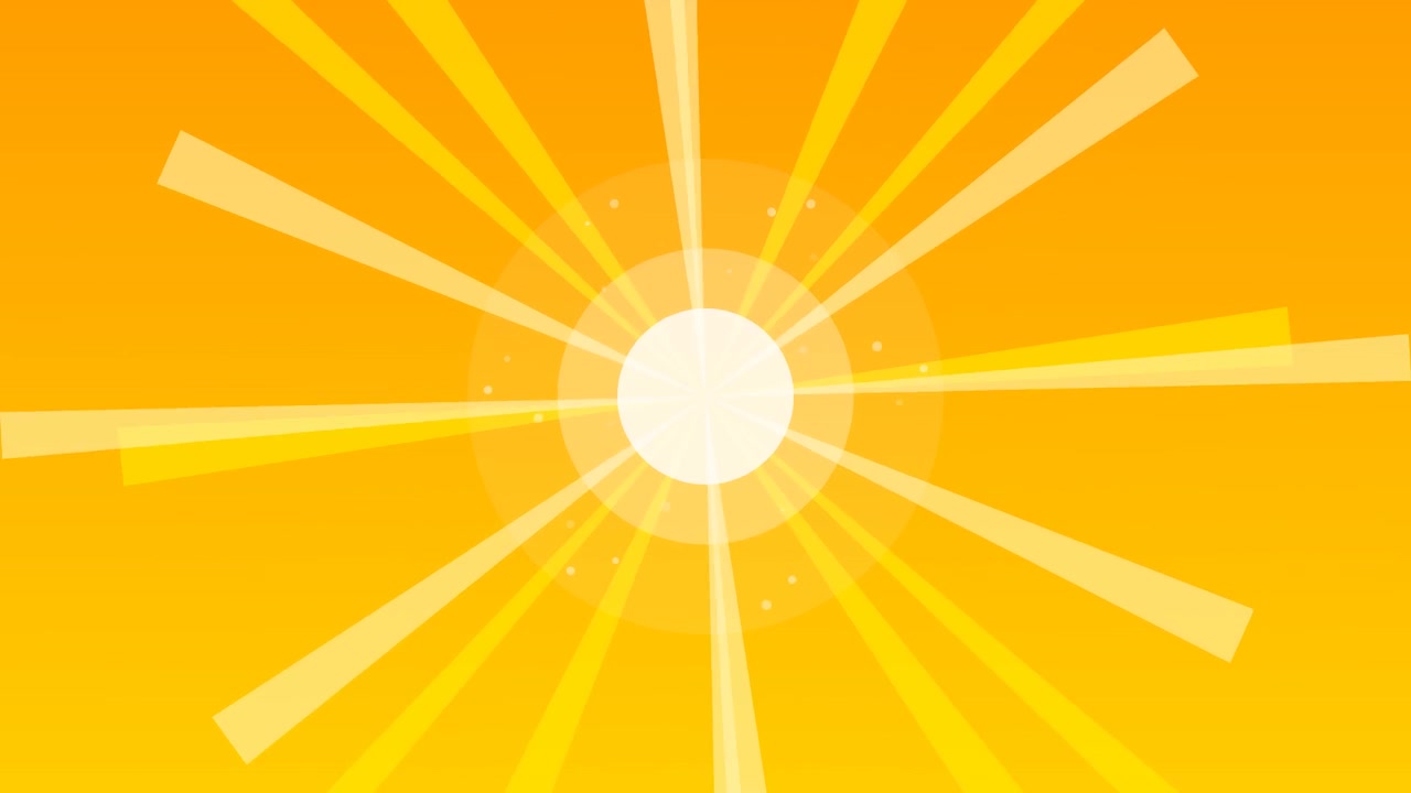 Animated Sunburst Background with Radiating Light Rays