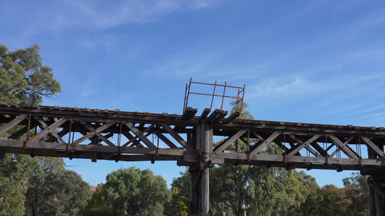 Small section of the historic Prince Alfred bridge viaduct in Gundagai , New South Wales, Australia