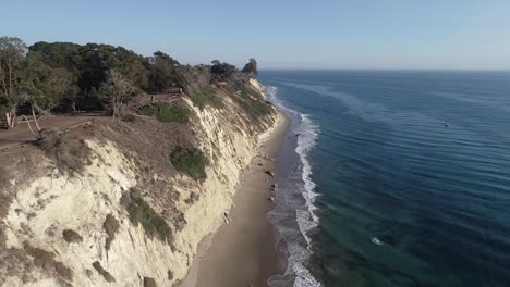aerial shot of santa barbara beach