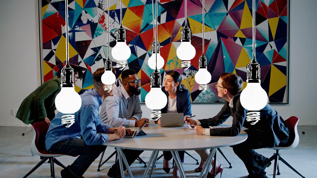 비즈니스 팀 브레인 스토밍 세션