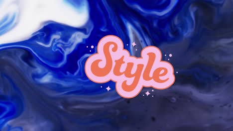 Animation-of-style-text-on-liquid-background