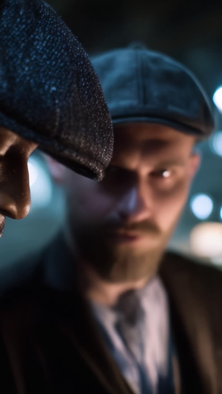 En Dybdegående Udforskning af Karakterudtryk: Fængslende Øjeblikke med To Individer i Subtilt men Kraftfuldt Samspil