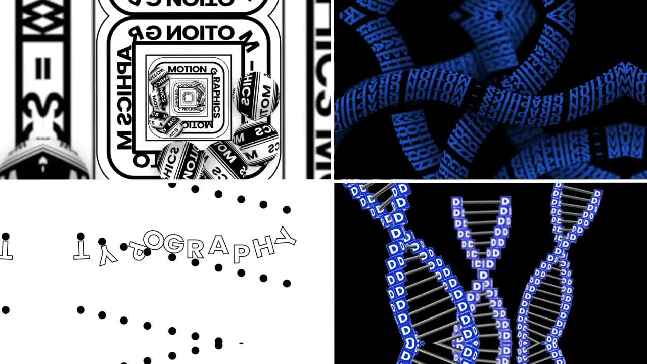 Moderní balíček animací kinetické typografie