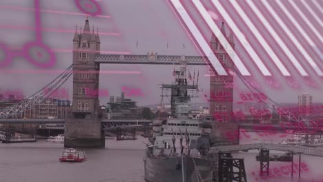 Animation-of-financial-data-processing-over-london-cityscape