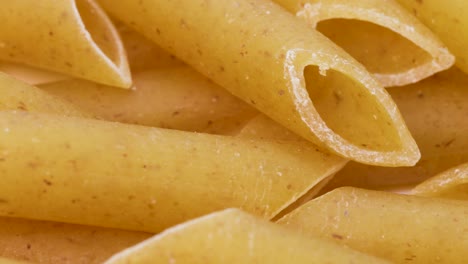 wheat pasta, macro shot in 4k