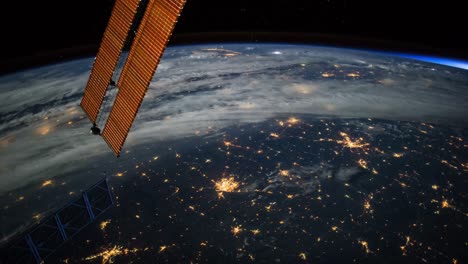 night earth seen from space. nasa public domain imagery