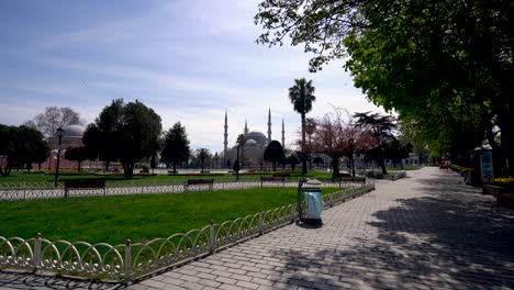 hagia sophia from istanbul at covid-19 pandemic curfew.