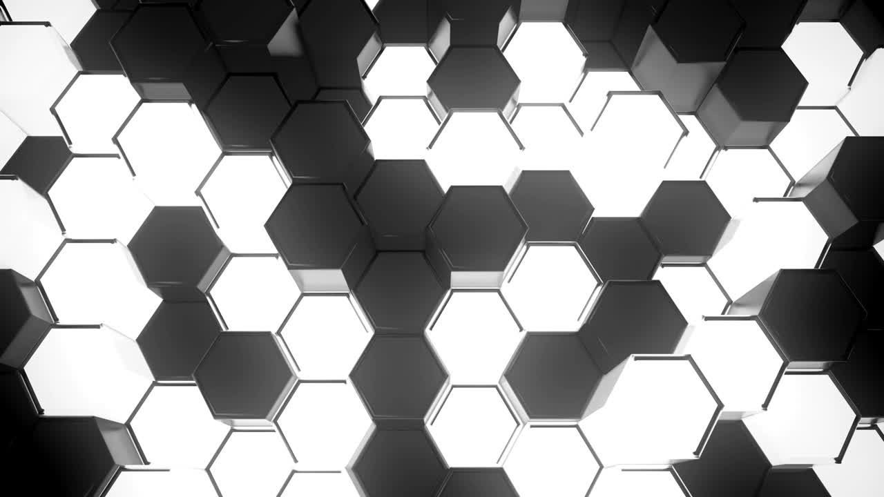 una cuadrícula de panal de ciencia ficción abstracta.