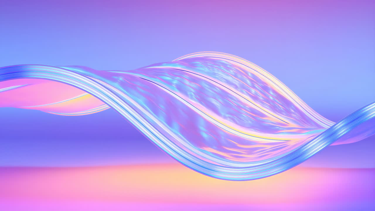 Holographic Iridescent Abstract Wave Background