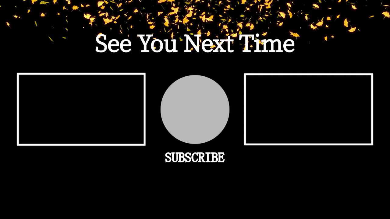 가을 잎 입자 유튜브 엔드 카드 엔딩 스크린 모션 그래픽