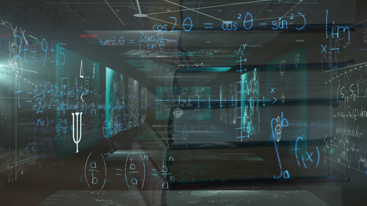 Animation of mathematical equations over books