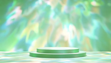 exhibición de productos para venta de comercio electrónico descuento con fondo líquido animación de renderización 3d desencadenante iluminación de bucle psicodélico