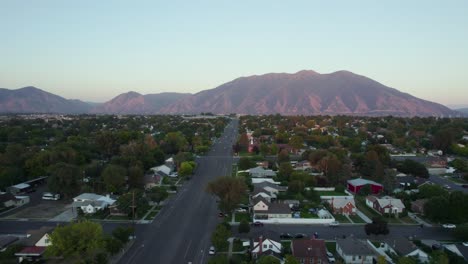 suburban residential real estate in spanish fork, utah county - aerial