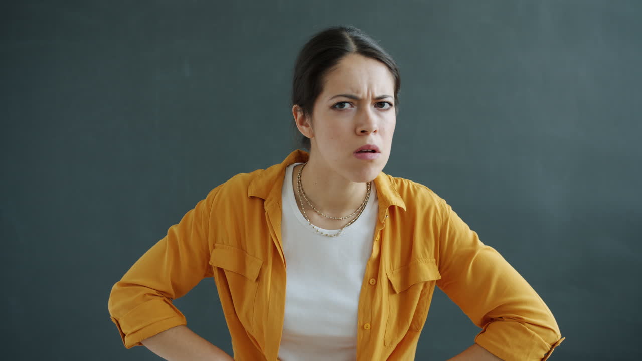 Woman with a Displeased Expression