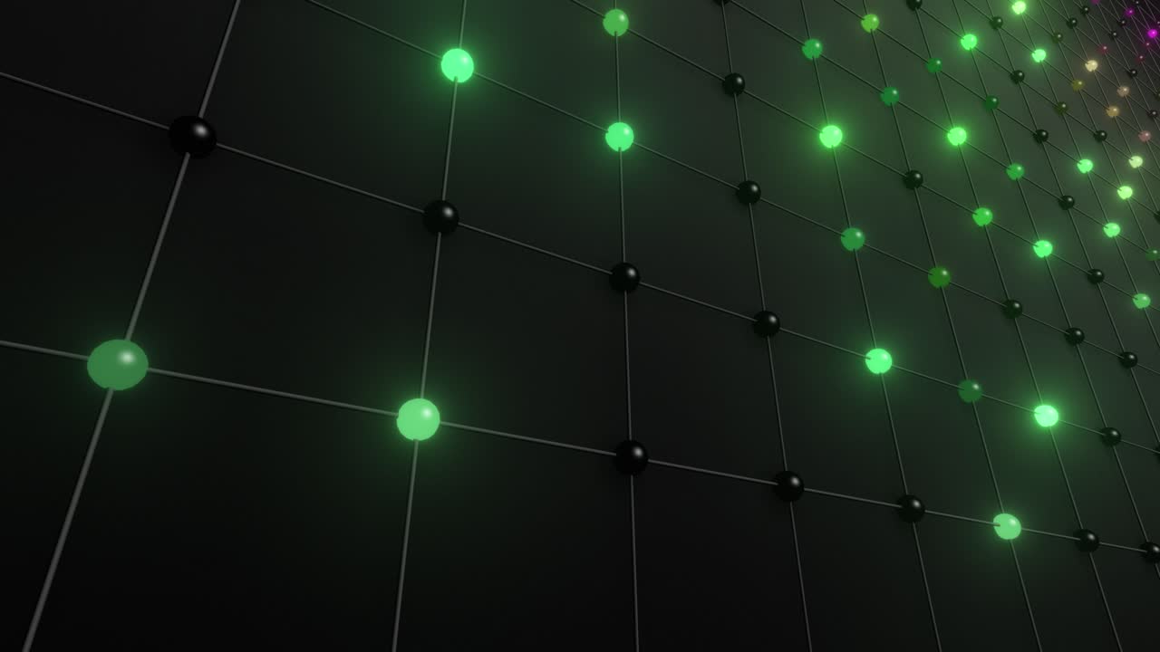 네온 불빛으로 추상적인 기하학적 패턴