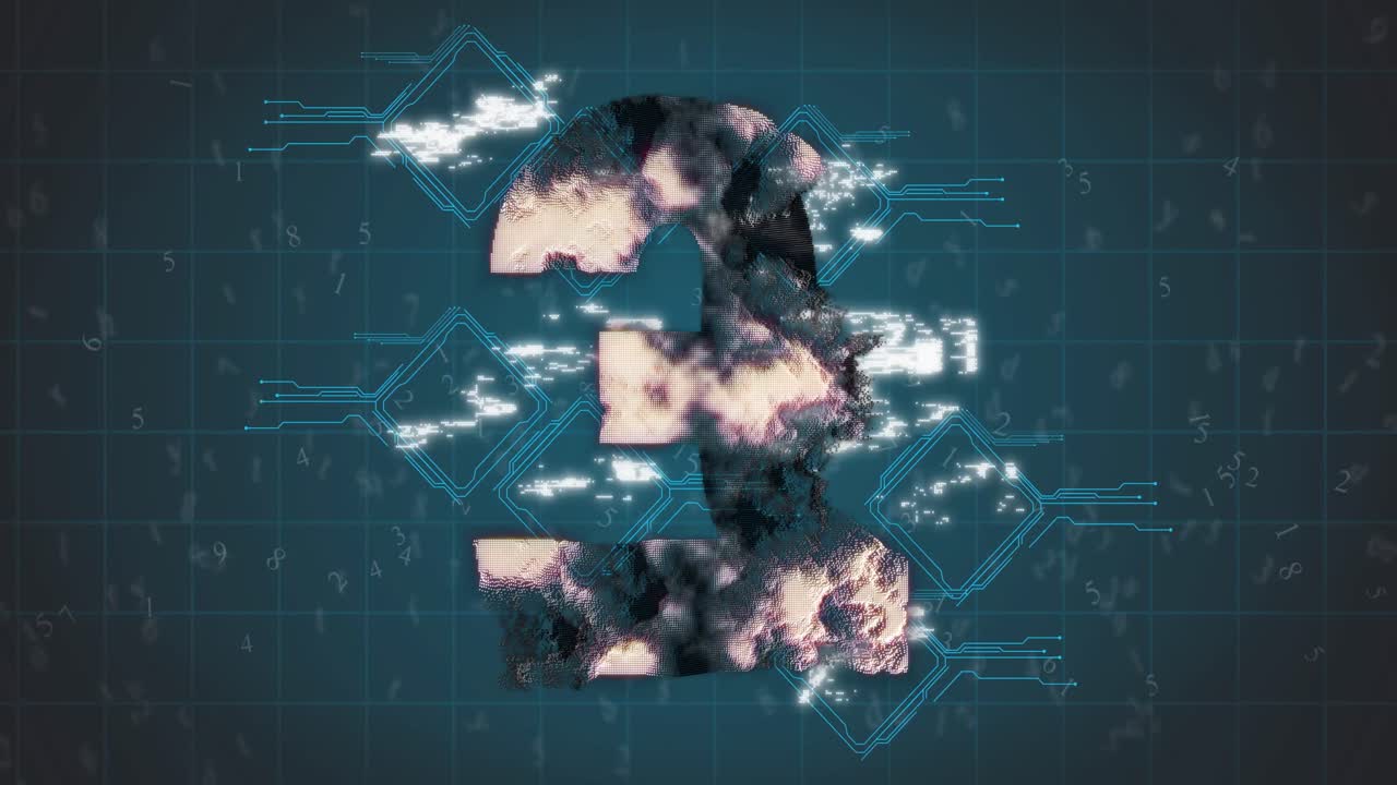 파운드 기호에 대한 데이터 처리의 애니메이션