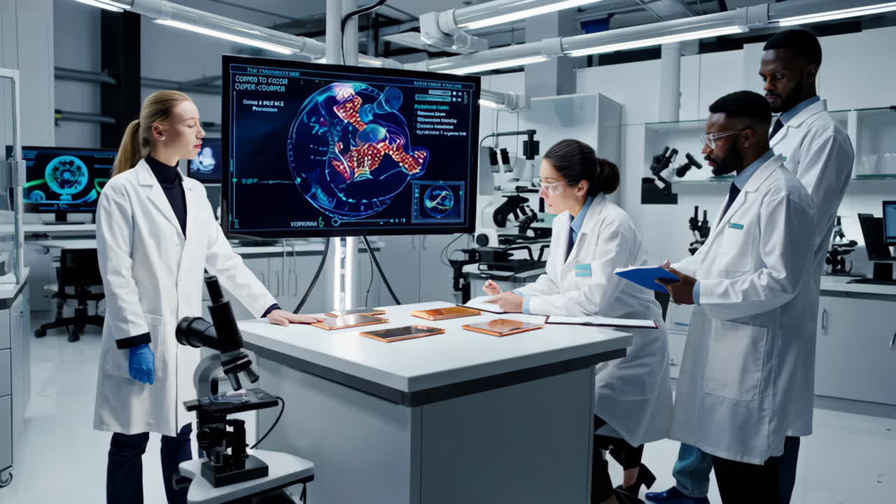 과학자들은 현대적인 실험실에서