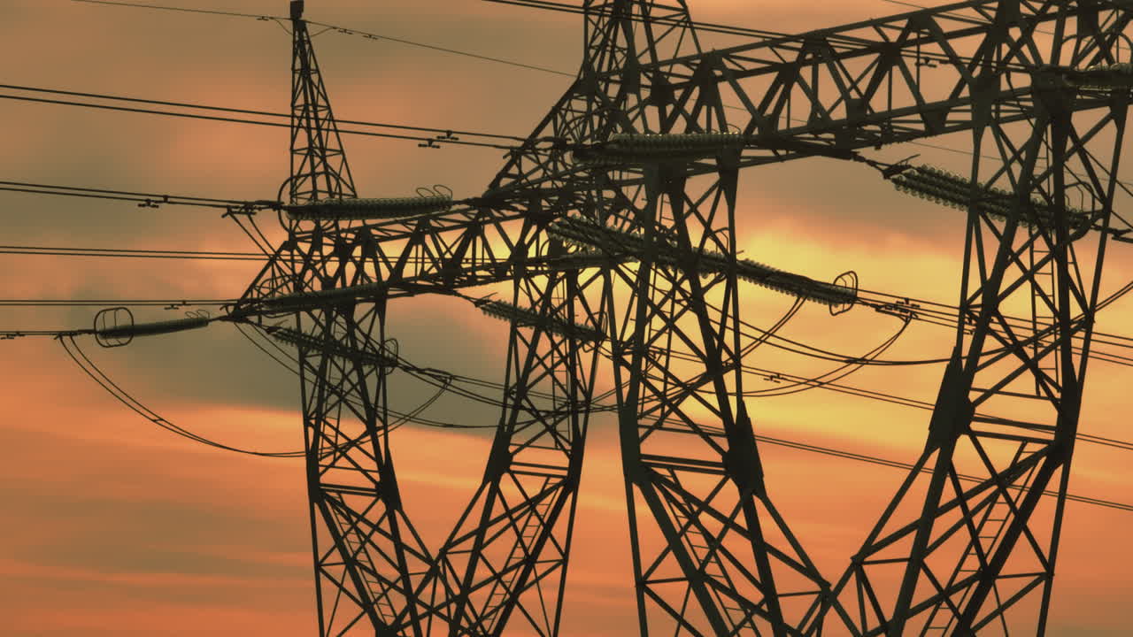 Power Lines at Sunset