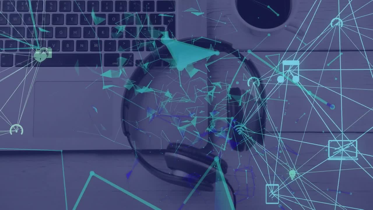 연결 네트워크와 글로브 오버 오피스의 애니메이션