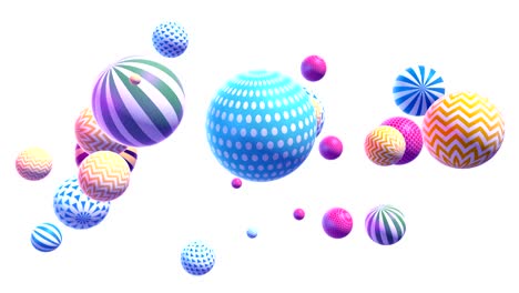 fondo abstractamente colorido con formas geométricas simples voladoras o flotantes. animación 3d decorativa multicolor en bucle.