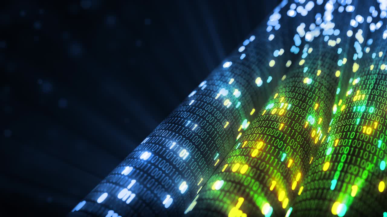 flujo de datos futurista, flujo digital. patrón dinámico con rayos de energía y luz. transferencia de datos. concepto de información.