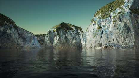 montañas de fiordos con rocas en noruega