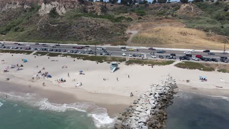 la playa de malibu, california, vista aérea