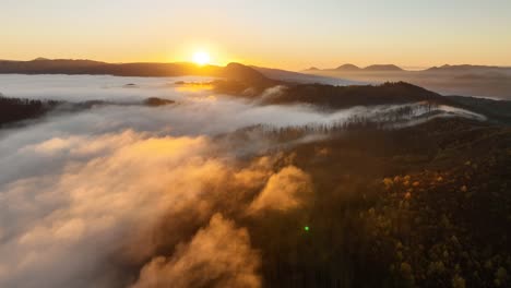 breathtaking sunrise scenery on a beautiful winter day