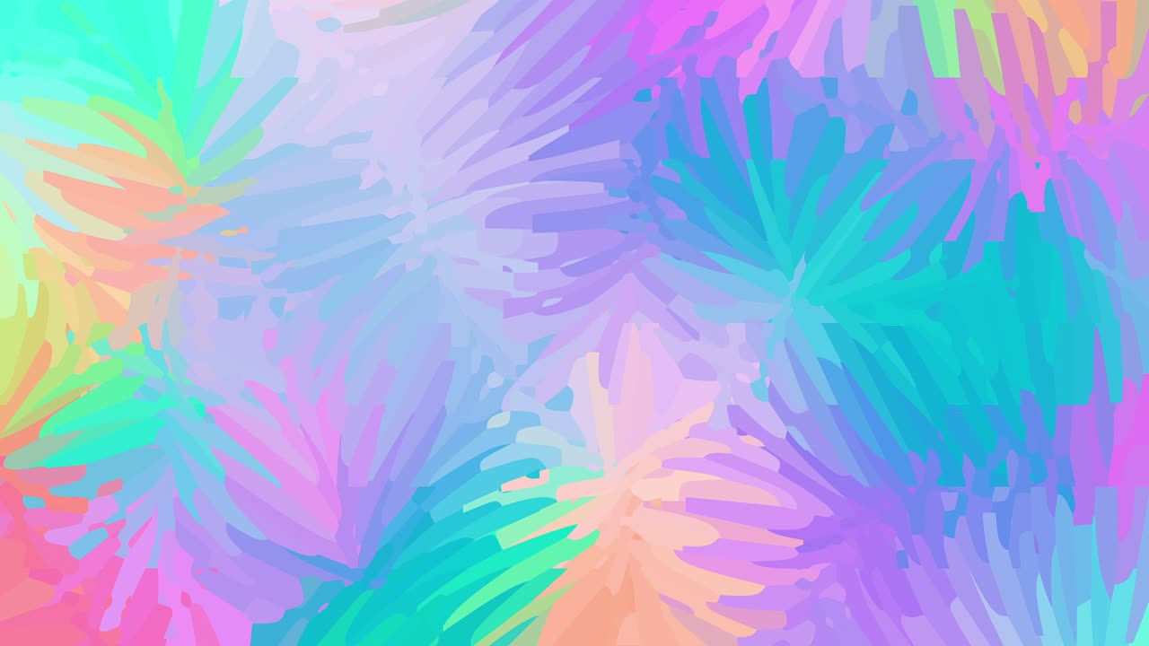 abstracto multicolor bajo framerate animado alegres patrones florales