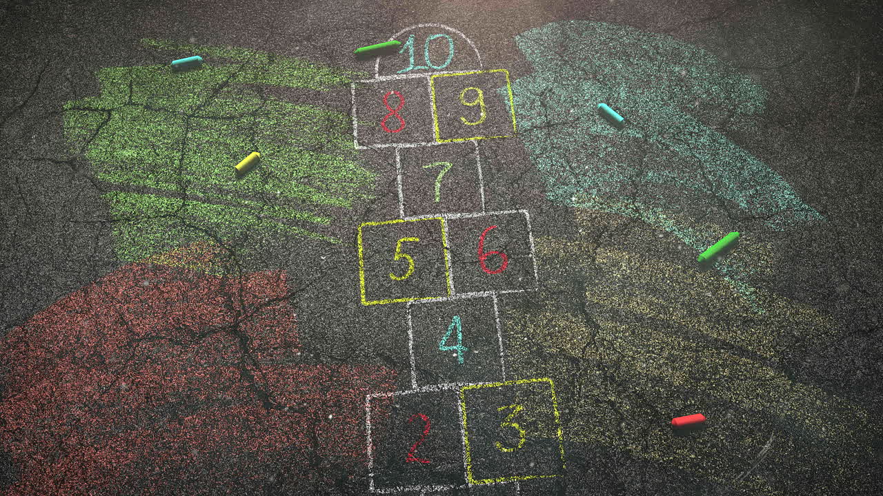 tiza colorida de primer plano en el fondo de la escuela de la calle del tema educativo 1