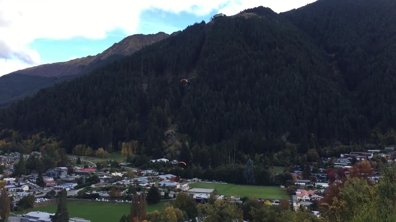 Paragliding over Queenstown, New Zealand