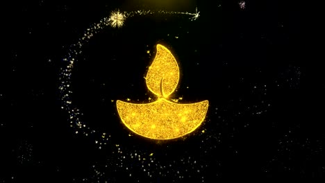 diwali diya lamp icon animation