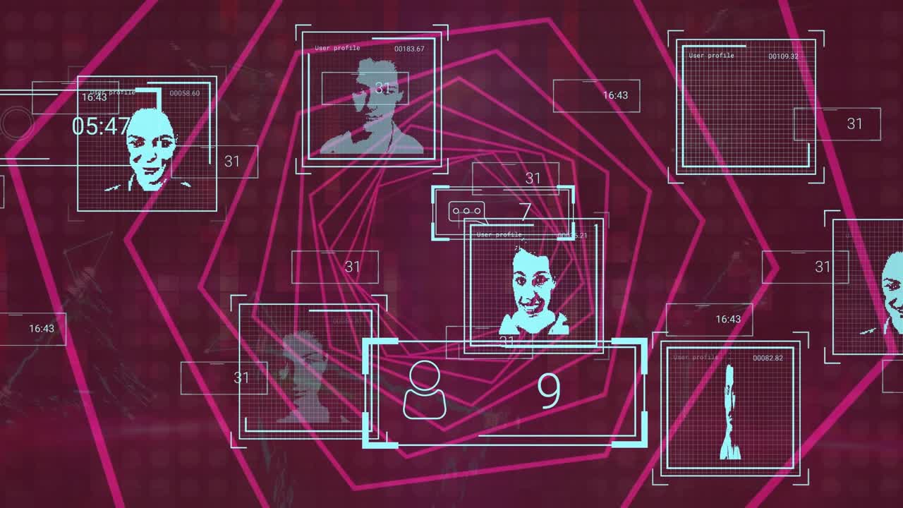 Animation of people icons over shapes