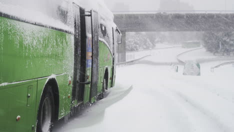 Stranded-bus-stuck-amidst-Filomena-storm-Madrid-Spain