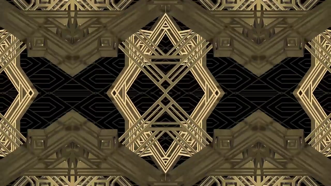Fondo de patrón geométrico dorado Art Decó en bucle continuo
