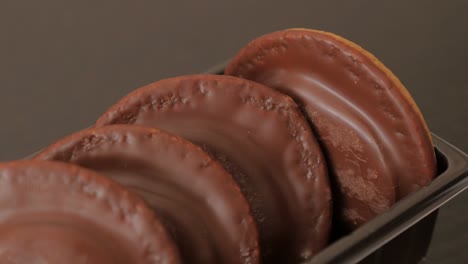 chocolate and orange aroma biscuit packed food 4k