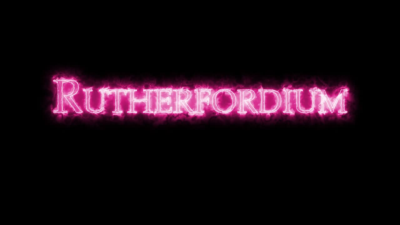 루더포르디움, 화학 원소, 불로 쓰여진 루프