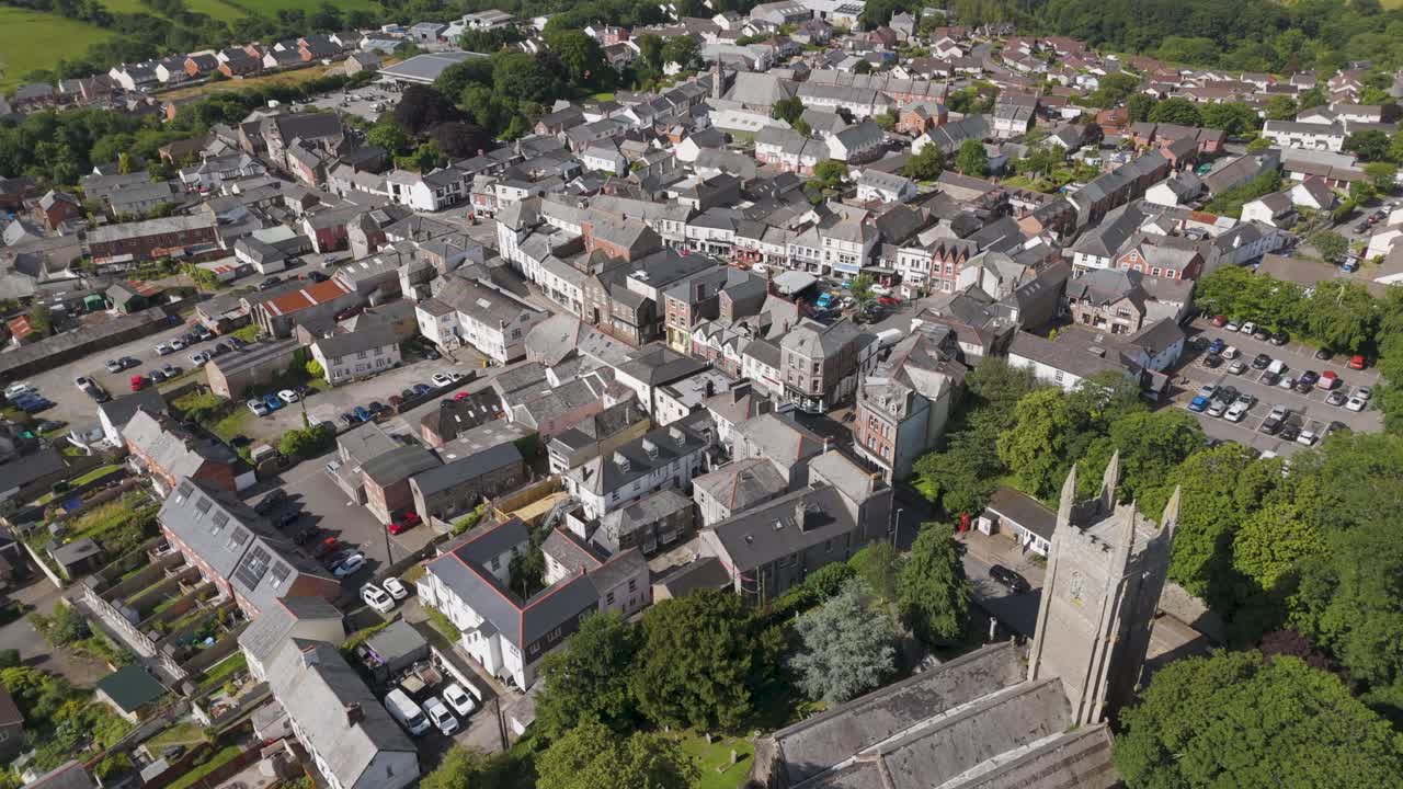 Aerial View of a Charming Town in the UK