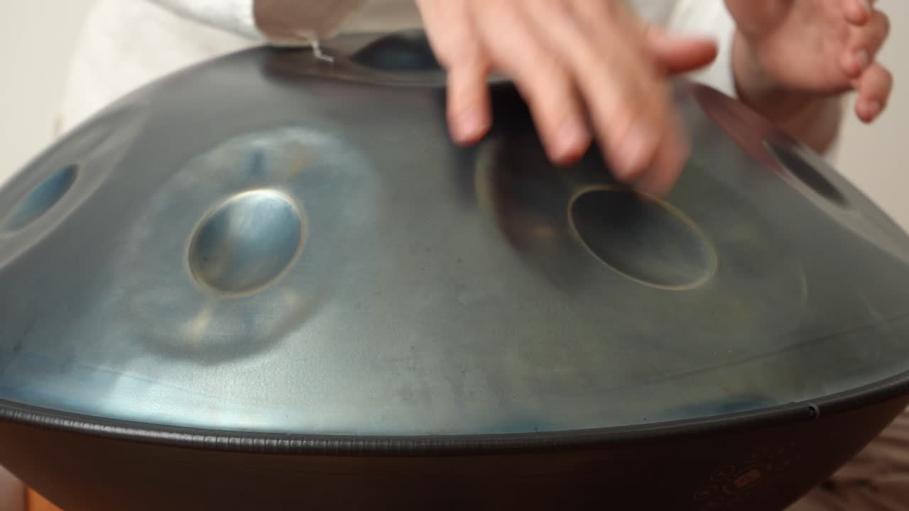 Playing a Handpan Drum