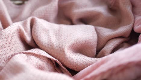 close-up of pink woven fabric